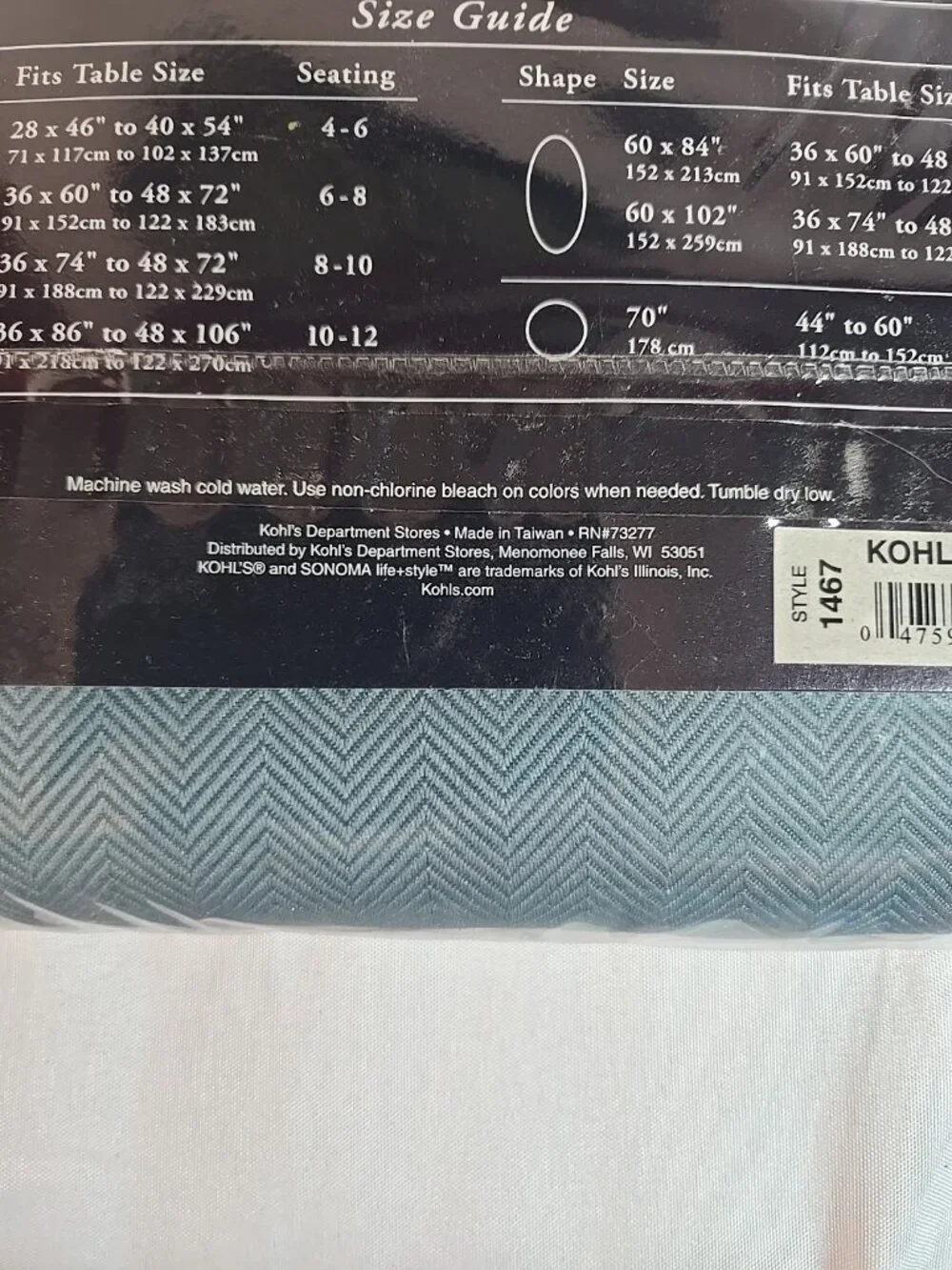 Sonoma Microfiber Tablecloth 60x84